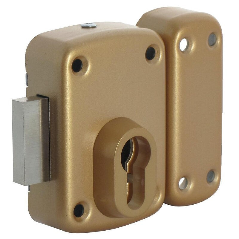 Verrou à cylindre européen de sûreté arnov finition bronze. disponible abidjan cote d'ivoire.