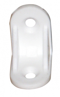 Équerre d'assemblage simple 24x24x16 mm 2 trous plastique blanc. disponible abidjan cote d'ivoire.