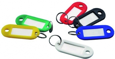 Étiquettes porte-clés plastique avec crochet et trou boîte de 200 p. disponible abidjan cote d'ivoire.