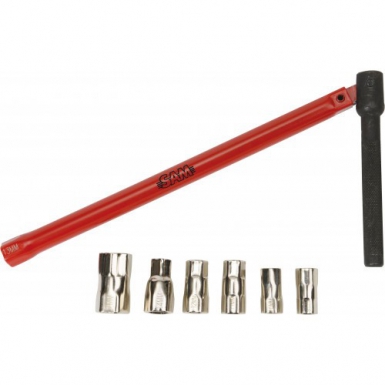 1 clé écrou robinet + 7 embouts : 9, 10, 11, 12, 13, 14, 17 mm. disponible abidjan cote d'ivoire.