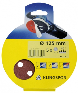 5 disques abrasifs auto-agrippant - 8 trous - corindon - ø 115 mm - grain 40. disponible abidjan cote d'ivoire.