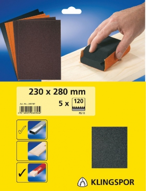 5 feuilles de papier ps 11 dimensions: 230x280, grain 180. disponible abidjan cote d'ivoire.