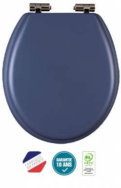 Abattant tradition à descente assistée avec couvercle - bleu roi. disponible abidjan cote d'ivoire.