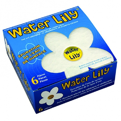Absorbant spécifique des résidus gras water lily® - boîte de 6 unités. disponible abidjan cote d'ivoire.