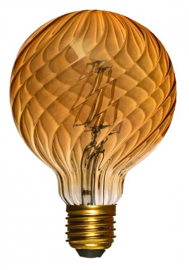 Ampoule led filament globe inner stripped ambre g125 e27 7w 720 lm 2700°k bt170. disponible abidjan cote d'ivoire.