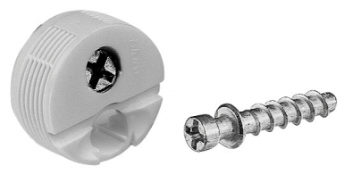 Assembleur de meuble à visser ø 25 mm matière synthétique blanc​ ​. disponible abidjan cote d'ivoire.