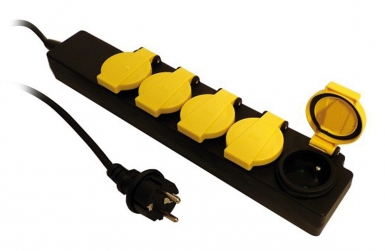 Bloc etanche ip44 5 prises 16a avec clapet. disponible abidjan cote d'ivoire.