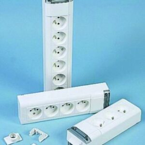 Blocs multiprises d'installation fixables standard 6 prises 2p+t long. disponible abidjan cote d'ivoire.