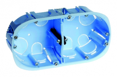 Boîte d'encastrement 2 postes verticaux/horizontaux ø 67 mm prof. disponible abidjan cote d'ivoire.