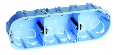 Boîte d'encastrement 3 postes verticaux/horizontaux ø 67 mm prof. disponible abidjan cote d'ivoire.