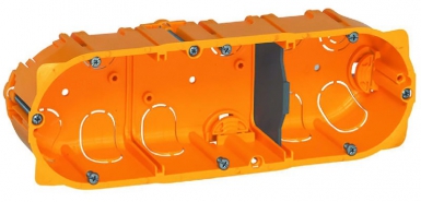 Boîte multiposte batibox pour cloisons sèches 3 postes ou 6 à 8 modules - profondeur 50 mm. disponible abidjan cote d'ivoire.