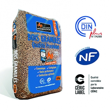 Bois granulés nf - sac de 15 kg. disponible abidjan cote d'ivoire.