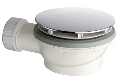 Bonde douche siphoïde ø 90 pvc - hauteur 64 mm - couvercle extra plat chromé. disponible abidjan cote d'ivoire.