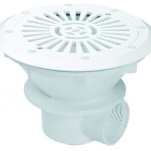 Bondes de fond ø 210 mm avec grille abs - modèle parker blanc. disponible abidjan cote d'ivoire.