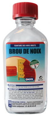 Brou de noix  teinture pour bois - flacon 190 ml. disponible abidjan cote d'ivoire.