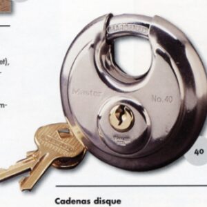 Cadenas disque ø 70 mm, anse acier cémenté ø 9 mm. disponible abidjan cote d'ivoire.