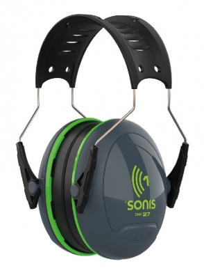 Casque anti bruit sonis 1 - snr 27 db - réglable - coquille abs - gris foncé/vert. disponible abidjan cote d'ivoire.