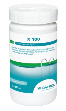 Chlore lent x100 - granulés - pot 1,25 kg. disponible abidjan cote d'ivoire.