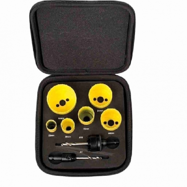 Coffret 6 trépans fast cut d22 à d67 + accessoires - multiprofessions / électriciens. disponible abidjan cote d'ivoire.