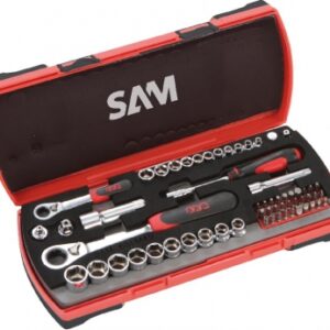 Coffret 61 pièces - cliquets et douilles traversantes 2 outils en 1. disponible abidjan cote d'ivoire.