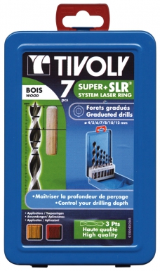 Coffret 7 forets bois super+slr - forets gradués - ø 4-5-6-7-8-10-12 mm. disponible abidjan cote d'ivoire.