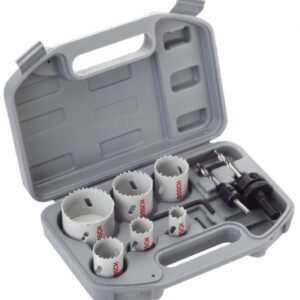 Coffret 9 pièces (6 scies trépans) pour électriciens. disponible abidjan cote d'ivoire.