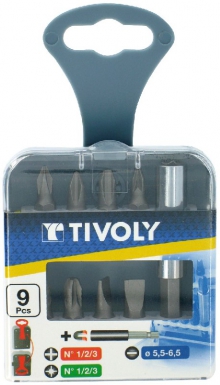 Coffret de 9 pièces - embouts de vissage mixtes + 1 porte-embouts. disponible abidjan cote d'ivoire.