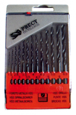 Coffret plastique 6 forets métaux hss de ø 2-3-4-5-6-8 mm. disponible abidjan cote d'ivoire.
