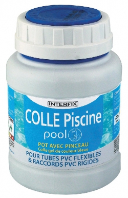 Colle bleue pour pvc souple - pot 250 ml avec pinceau. disponible abidjan cote d'ivoire.