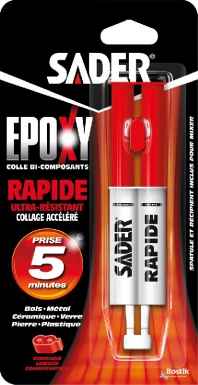 Colle epoxy rapide - prise 5 mn - 25 ml. disponible abidjan cote d'ivoire.