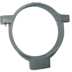 Collier plastique gris à charnière et boulon pour tubes acier ø 160 - emb. disponible abidjan cote d'ivoire.