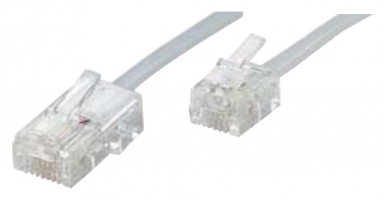 Cordon rj 11 mâle / rj 45 mâle - haut-débit adsl - blanc - lg. disponible abidjan cote d'ivoire.