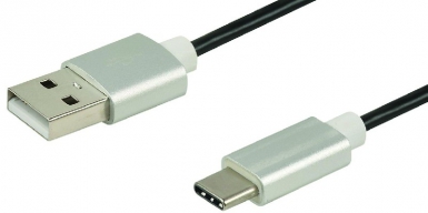 Cordon usb type c m / usb m - 3a - 1m (prises alu). disponible abidjan cote d'ivoire.