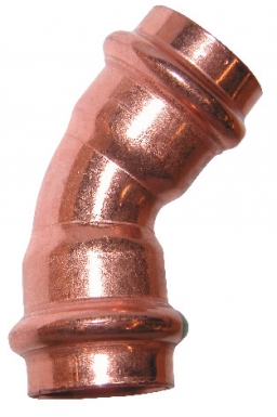 Coude 45° cuivre double femelle - à sertir - ø 22. disponible abidjan cote d'ivoire.