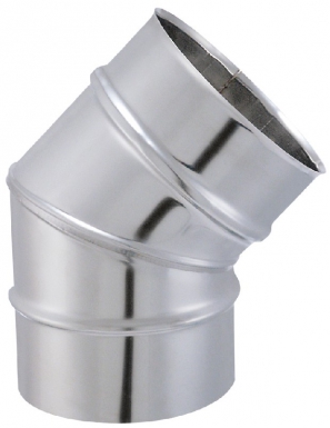 Coude 45° tyral inox rigide 2 parties soudé 304 - ø 125 mm. disponible abidjan cote d'ivoire.