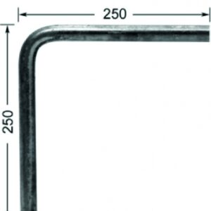 Coude d'angle ø 14 mm 250x250 mm. disponible abidjan cote d'ivoire.