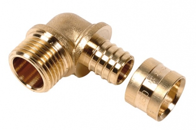 Coude per terminal laiton sortie mâle - ø tube 25 - 20 x 27. disponible abidjan cote d'ivoire.