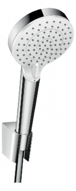 Crometta ensemble support mural et douchette 1jet ecosmart 9 l/min avec flexible de douche 160 cm - finition blanc/chromé. disponible abidjan cote d'ivoire.