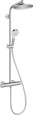 Crometta s colonne de douche 240 1jet ecosmart avec mitigeur thermostatique - chromé. disponible abidjan cote d'ivoire.