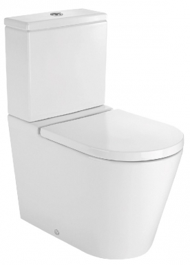 Cuvette seule de wc inspira round sans bride sortie duale adossée au mur. disponible abidjan cote d'ivoire.