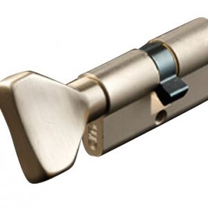 Cylindre à bouton profilé européen 5 goupilles ( 30bx40 ) laiton nickelé 3 clés. disponible abidjan cote d'ivoire.