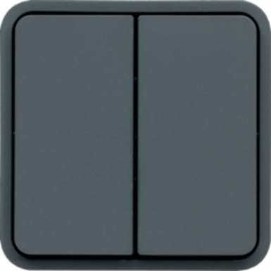 Double va-et-vient 10ax 250 v coloris gris. disponible abidjan cote d'ivoire.