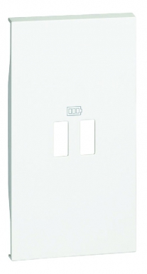 Enjoliveur living now pour chargeurs usb 2 modules - blanc. disponible abidjan cote d'ivoire.