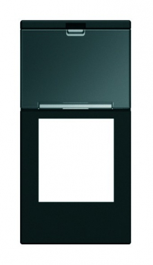 Enjoliveur prises rj45 1 module avec porte-étiquette - n night. disponible abidjan cote d'ivoire.