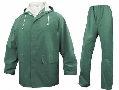 Ensemble de pluie "304" vert, cousu soudé pvc/polyester pvc - taille xl. disponible abidjan cote d'ivoire.
