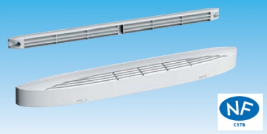 Entrée d'air autoréglable acoustique eca 22 débit 22 m3/h 422x45x45 mm. disponible abidjan cote d'ivoire.