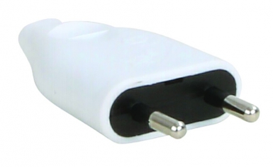 Fiche standard mâle 6a - 2 pôles - blanc. disponible abidjan cote d'ivoire.