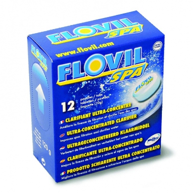 Flovil spa : clarifiant ultra-concentré - boite de 12 pastilles. disponible abidjan cote d'ivoire.
