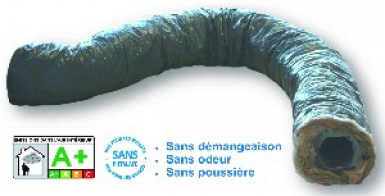 Gaine souple pvc isolée gp iso 160/25 ecosoft lg 6 m ø160 mm. disponible abidjan cote d'ivoire.