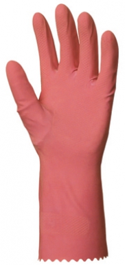 Gants de ménage "5017" trempés en latex naturel renforcé intérieur floqué coton - manchette finition cranté - taille 7 1/2 - col. disponible abidjan cote d'ivoire.